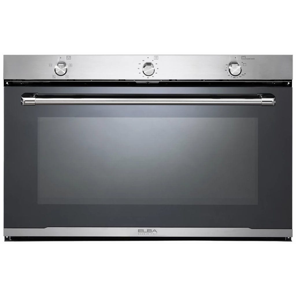 ELBA Built-In Gas Oven With Grill 90 cm 141 Liter Stainless Steel - 140-G94 F