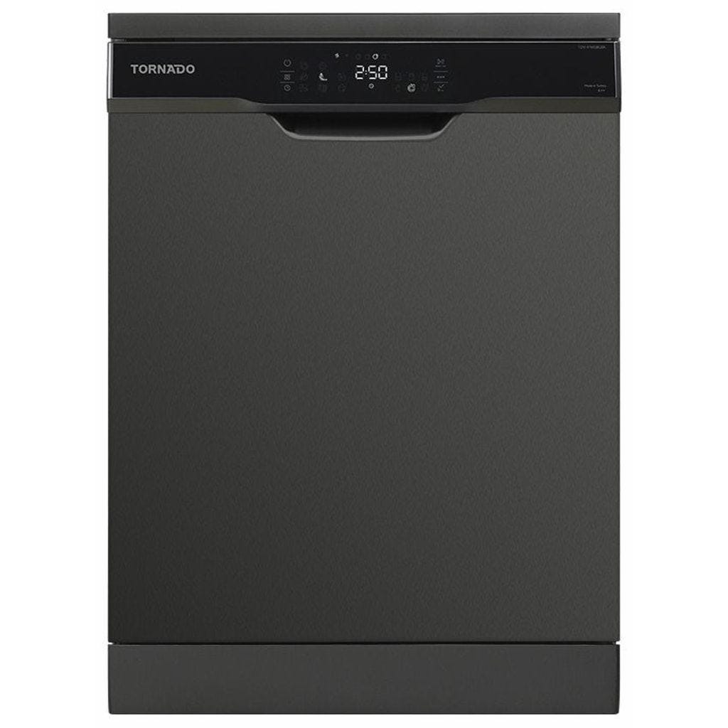 TORNADO Digital Dishwasher, 15 Place Settings, 8 Programs, Black - TDV-FN158CBK