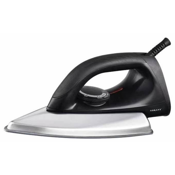 Sokany Dry Iron 1500 Watt Black Silver - SK-11010
