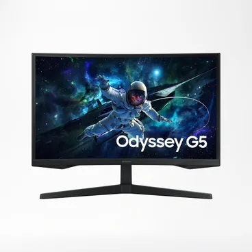 شاشة منحنية سامسونج Odyssey G5 G55C 27 بوصه LED دقة QHD بمعدل تحديث 165 هرتز - LS27CG552EMXEG