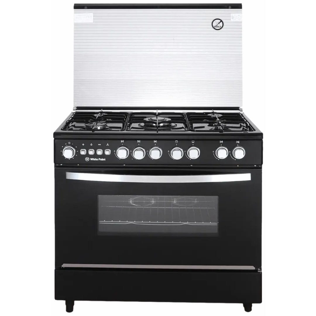 White Point Gas Cooker 5 Burners 90 cm Black - WPGC9060BHSA