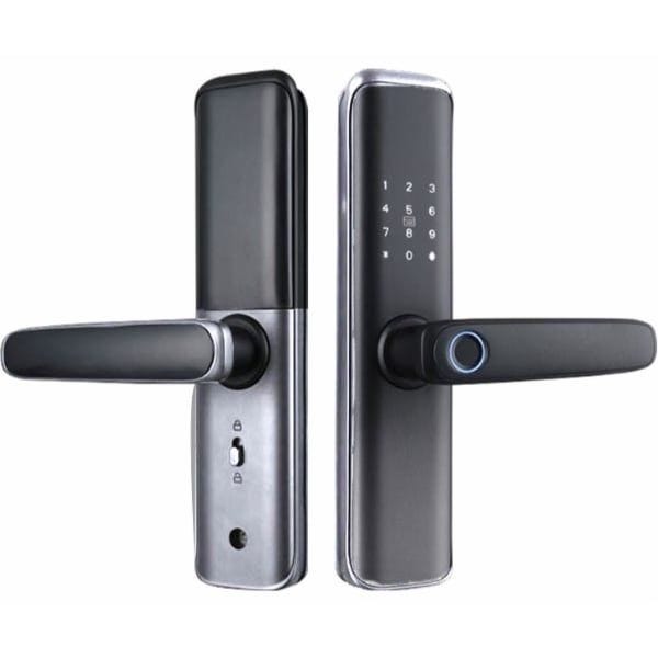 Lezn D01 Smart Door Lock With Fingerprint, Dark Silver - 2395