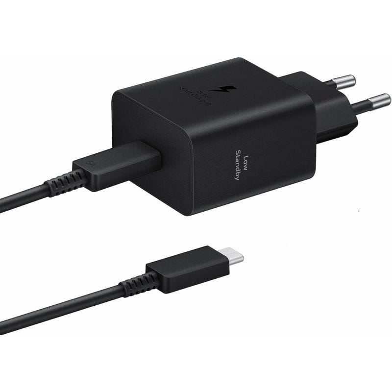 شاحن حائط سامسونج USB-C مع كابل USB-C الي USB-C، بقوة 45 وات، اسود - EP-T4511XBEGUE