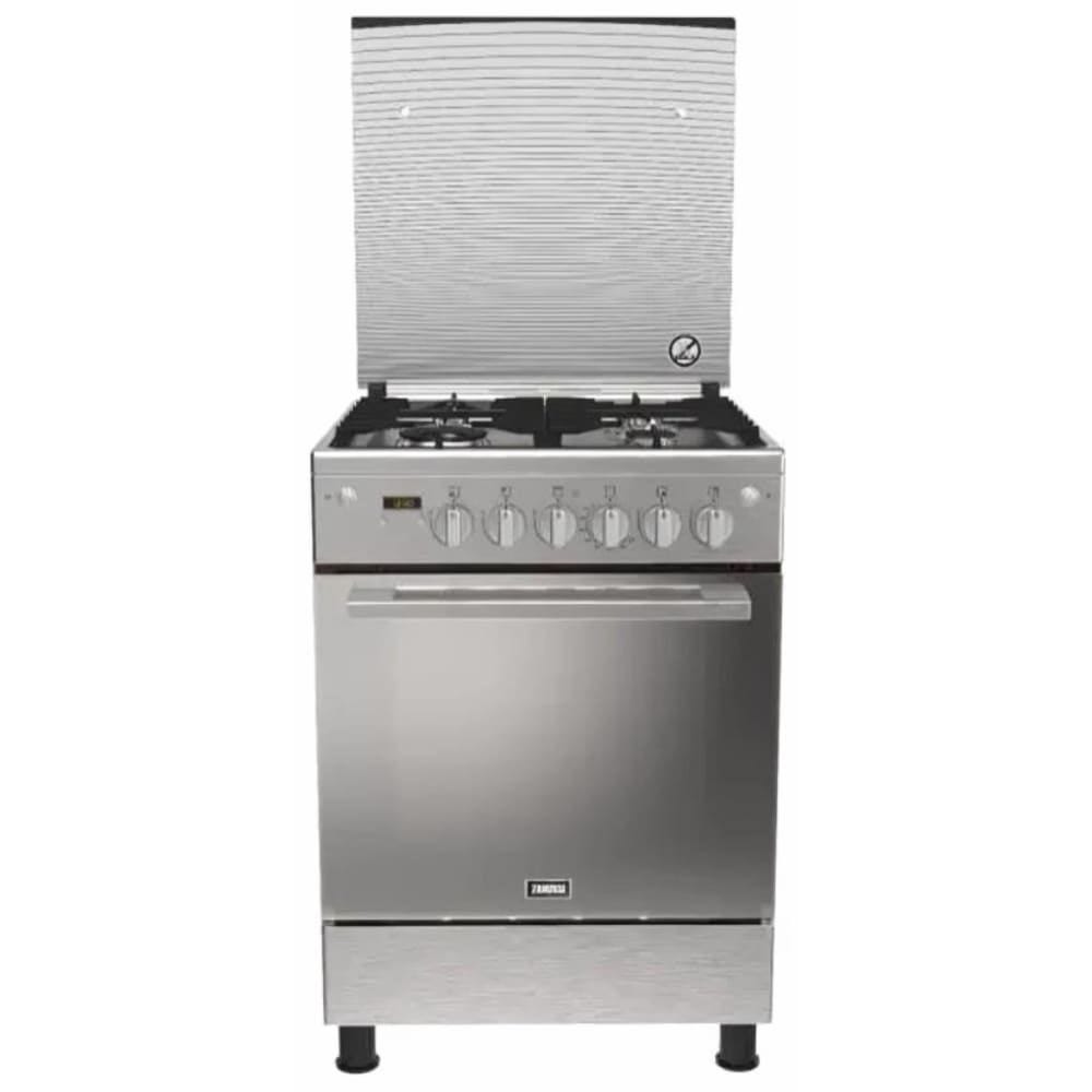 بوتجاز غاز زانوسي Cool Max، 4 شعلة، 60 سم، فضي - ZCG64396XB