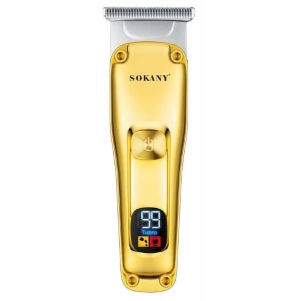Sokany Digital Rechargeable Hair Clipper, Gold - SK-16065