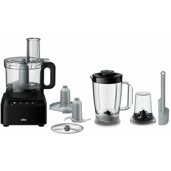 Braun PureEase Food Processor 800 Watt 2.1 Liter Black - FP 3132 BK