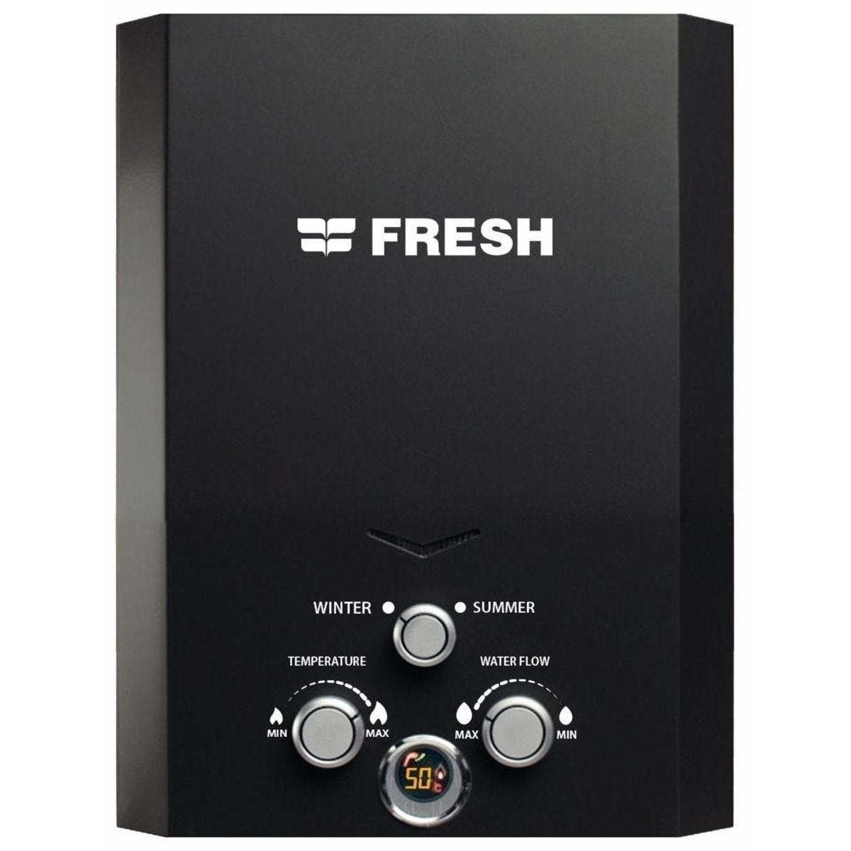 Fresh Digital Gas Water Heater, 6 Liters, Black - Fresh-500021765