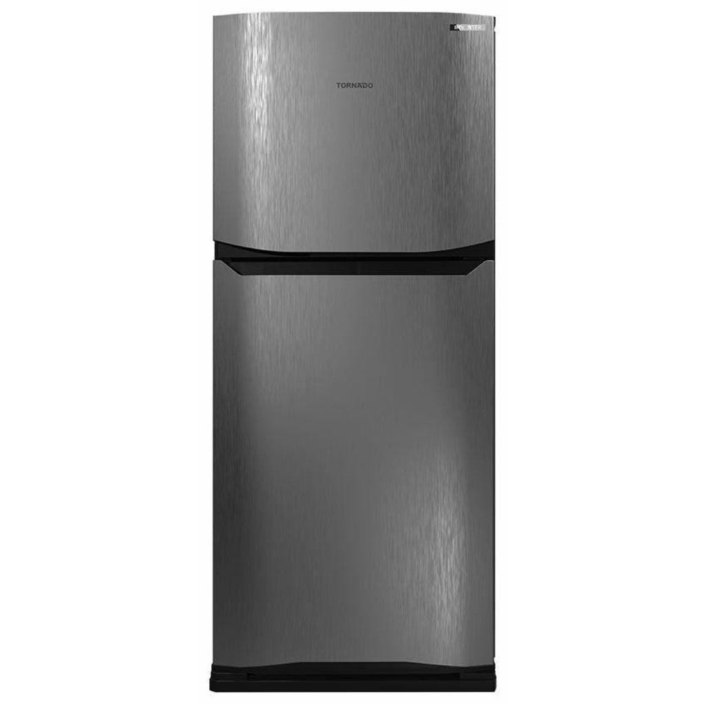 TORNADO No Frost Refrigerator With Inverter Technology, 304 Liter, Dark Stainless Steel - RF-33FTV-DST