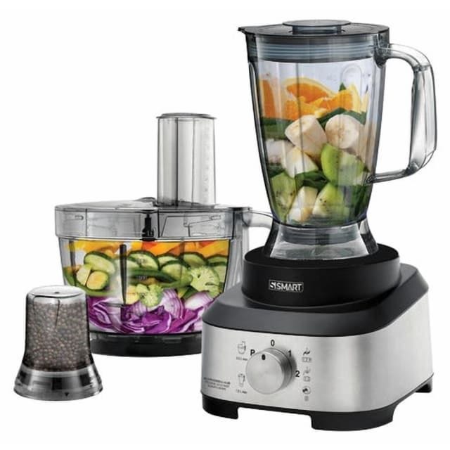 محضر طعام سمارت 2 لتر 2000 وات 56 وظيفة اسود وفضي - SFP417SE