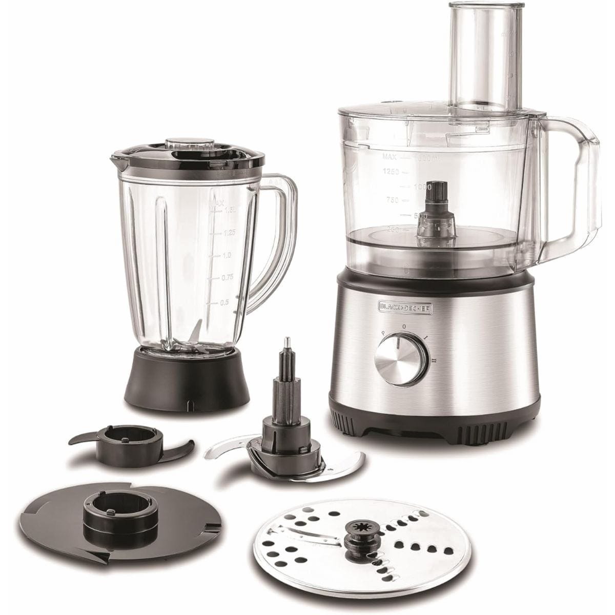 BLACK+DECKER Food Processor 2 Liter 800 Watt Silver - FX825