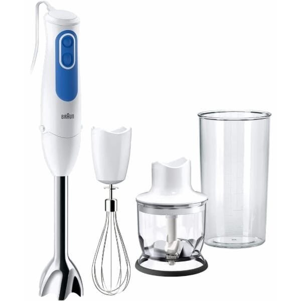Braun Multiquick 3 Hand Blender 700 Watt 600ml White Blue - MQ3025