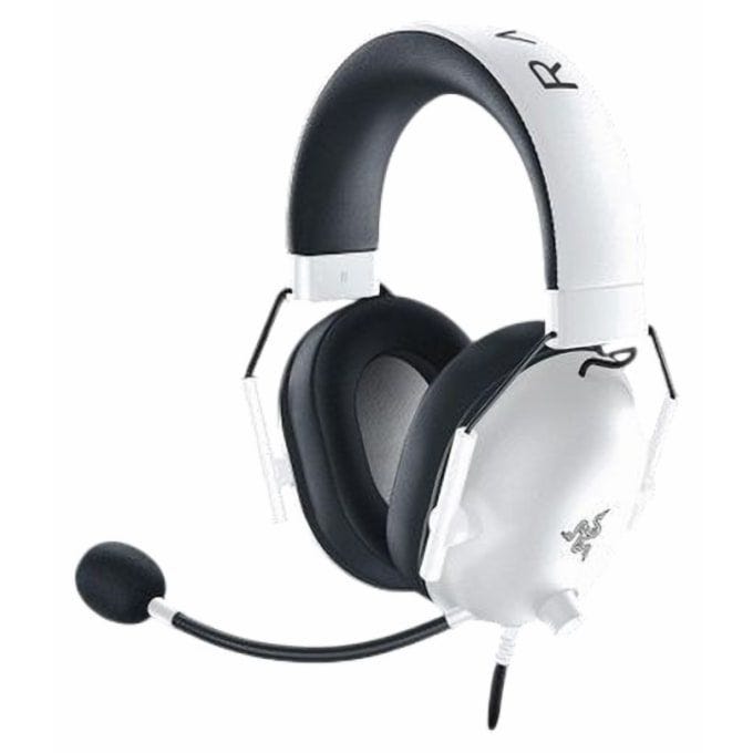 Razer BlackShark V2 X Wired Over Ear Gaming Headset, White - RZ04-03240100-R3M1