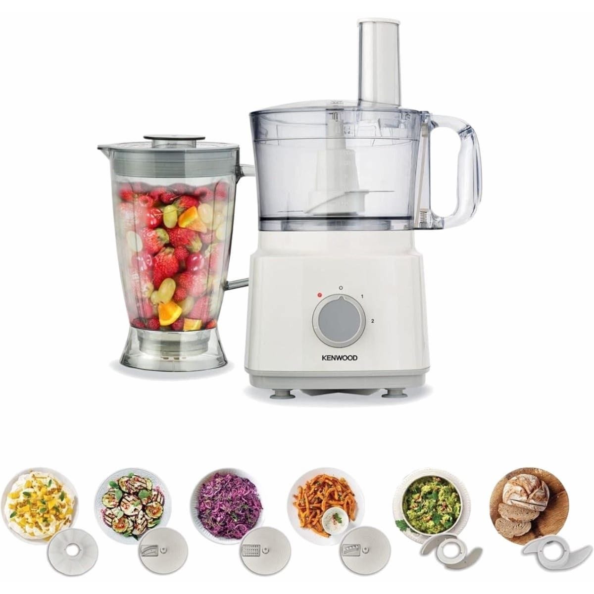 Kenwood Food Processor 2 Liter 750 Watt White - FDP03.C0WH