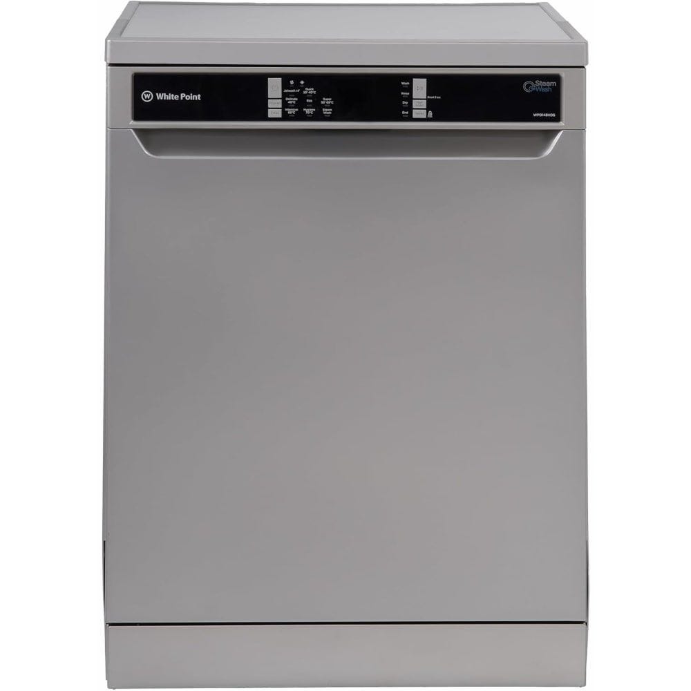 White Point Digital Dishwasher, 14 Place Settings, 8 Programs, Silver - WPD148HDS