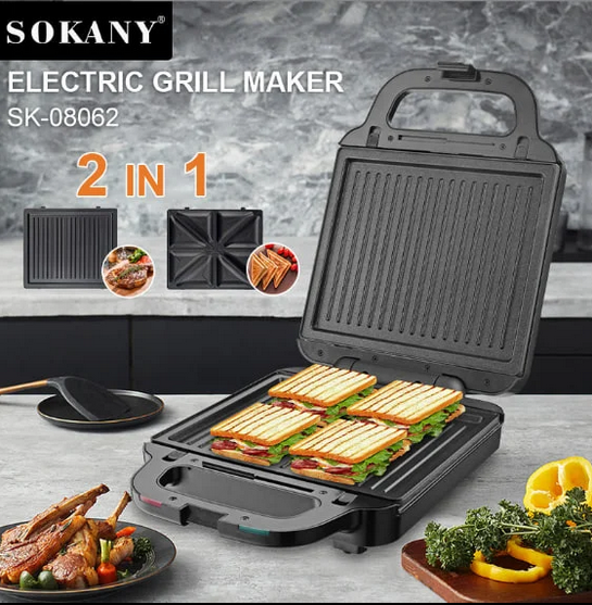 Sokany 2 1 Sandwich Maker KJ-08062