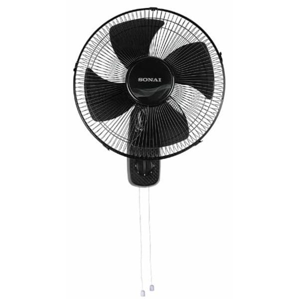 Sonai Wall Fan, 16 Inch, 4 Blades, Black - MAR-1611