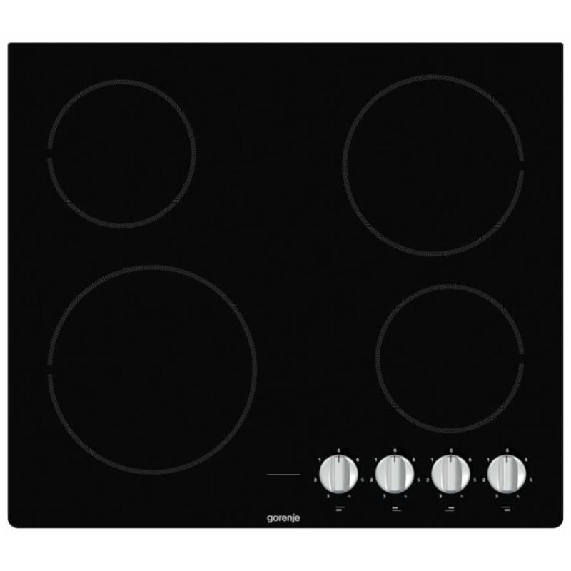 Gorenje Glass Ceramic Built In Electric Hob 4 Burners 60 cm Black Glass - EC641BSC