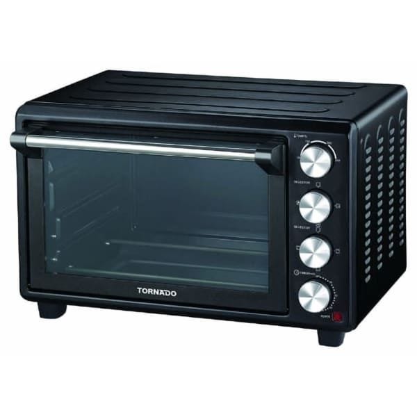 TORNADO Electric Oven With Grill, Fan, 46 Liter, 1800 Watt, Black - TEO-46KD-BK