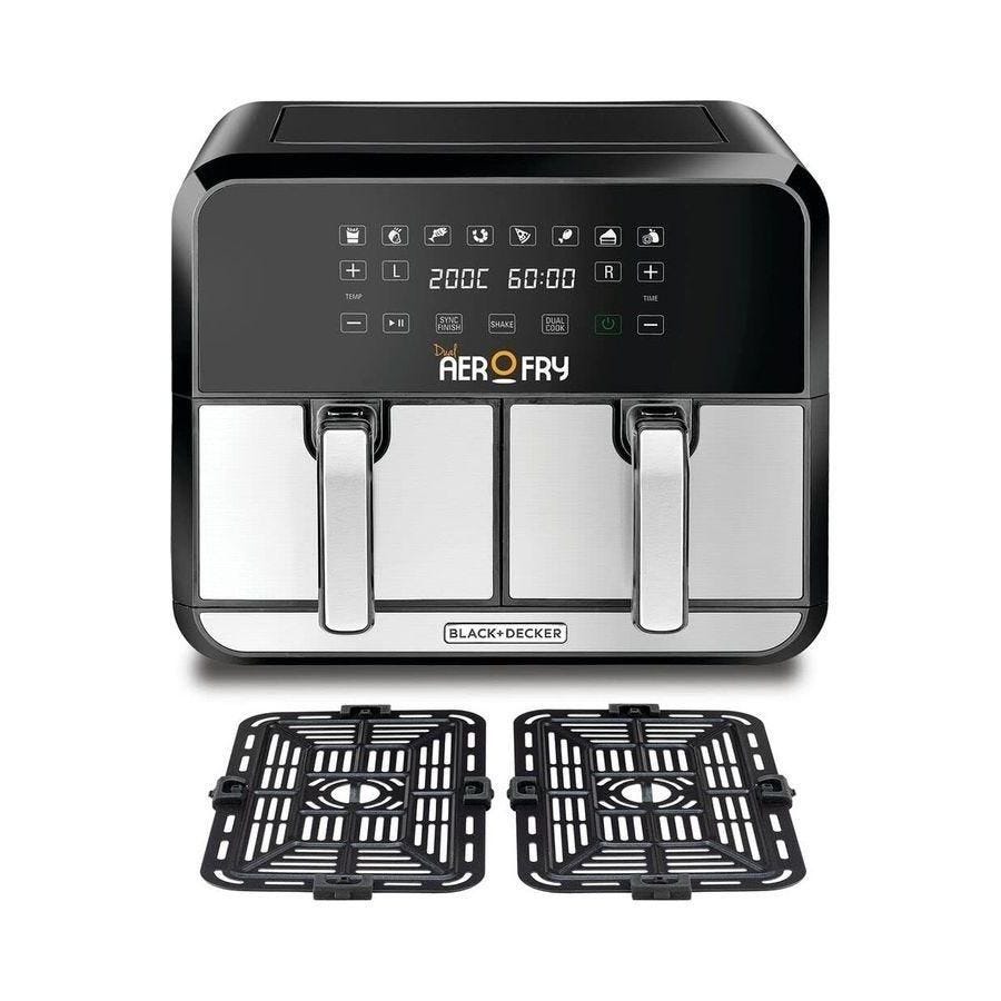 BLACK+DECKER +DECKER Dual Aerofry Digital AirFryer DZAF1700 (Black)