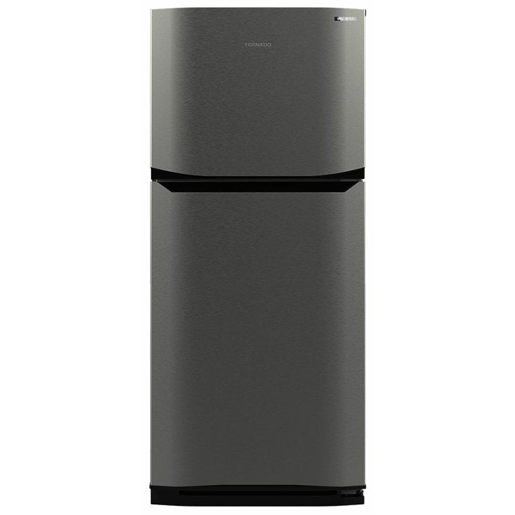 TORNADO No Frost Refrigerator With Inverter Technology, 355 Liter, Dark Stainless Steel - RF-40FTV-DST