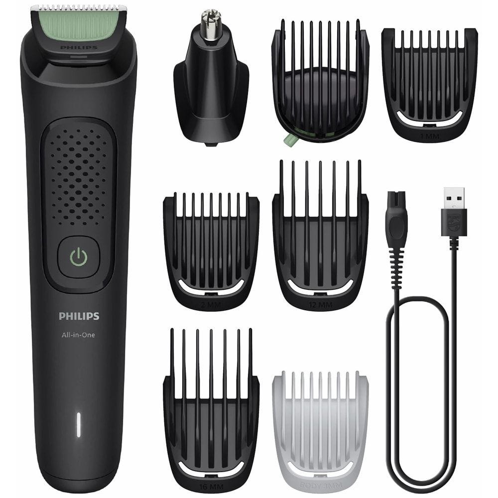مجموعة أدوات الحلاقة فيليبس All-in-One Trimmer 3000 Series قابلة للشحن للاستعمال الرطب والجاف، اسود - MG3940/15