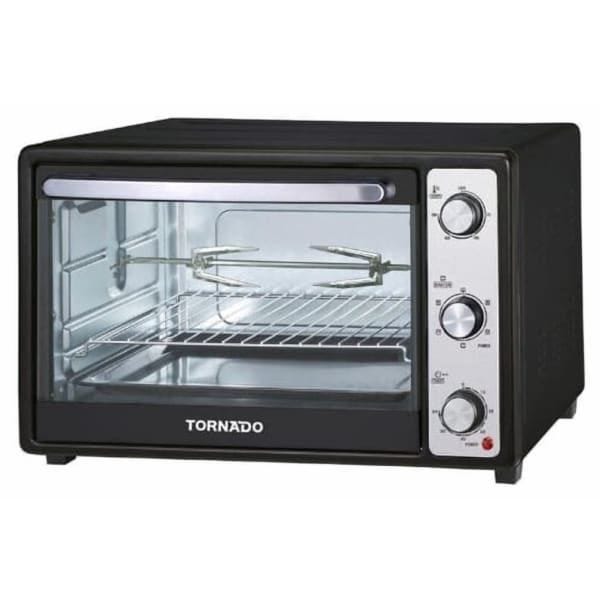 TORNADO Electric Oven With Grill & Fan 46 Liter 1800 Watt Black - TEO-46NE(K)