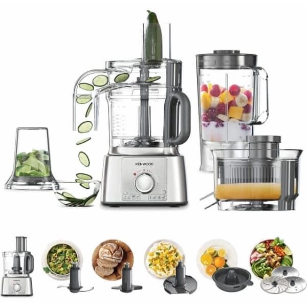 Kenwood MultiPro Express Food Processor 1000 Watt 3 Liter Silver - FDP65.880SI