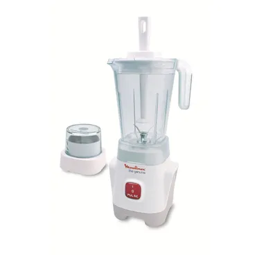 Moulinex The Genuine Countertop Blender With Grinder 1.25 Liter 400 Watt White - LM2411EG