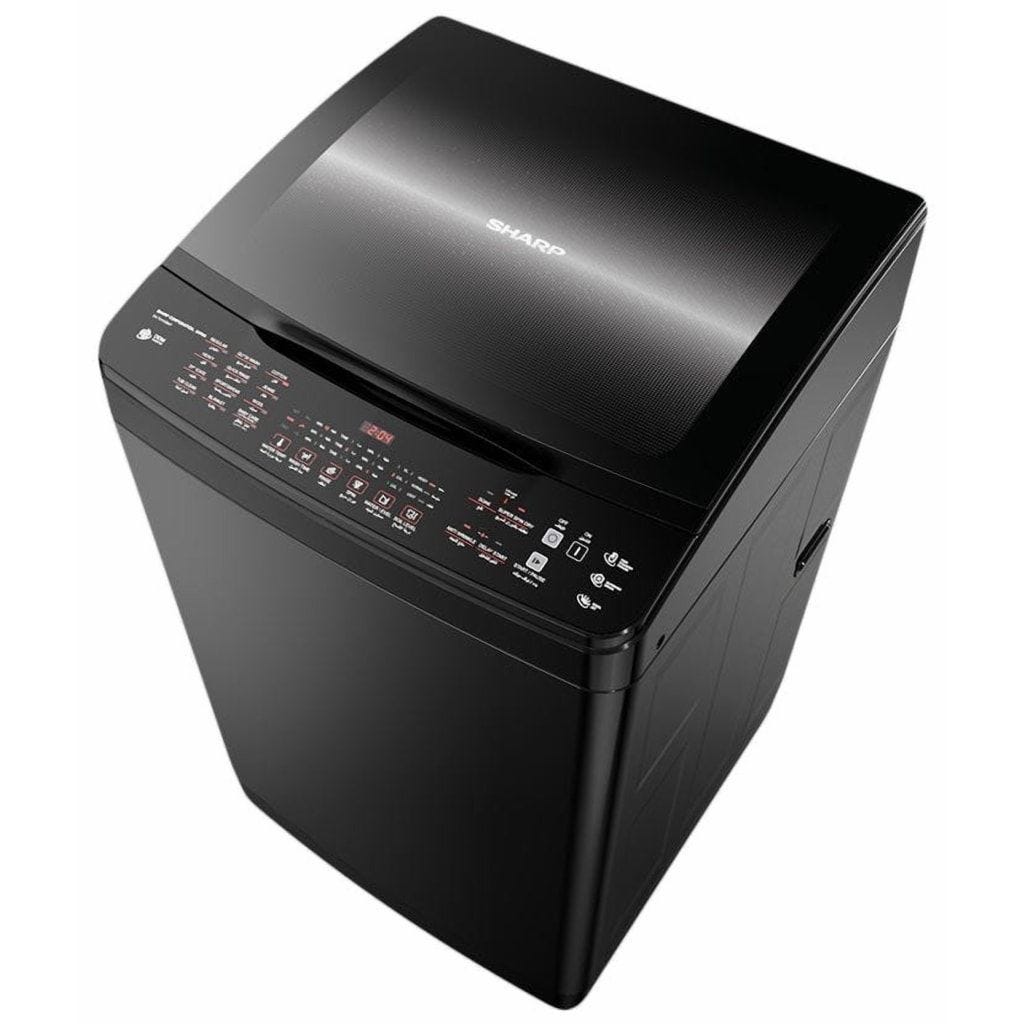 SHARP Top Load Automatic Washing Machine With Inverter Technology 15 kg Black - ES-TD15GBKP