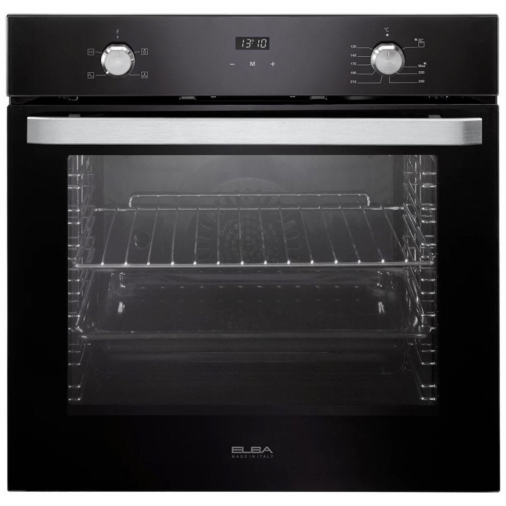 ELBA Elio Digital Built-In Gas Oven With Grill 60 cm 65 Liter Black Glass - EL 10 XLB FG