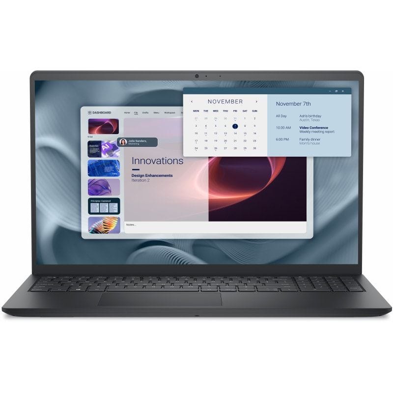 DELL Pro 15 Essential Laptop, Intel Core i5-1334U Processor, 15.6 Inch FHD Display, 512 GB SSD, 8 GB RAM DDR5, Intel UHD Graphics, DOS, Carbon Black - PV15250