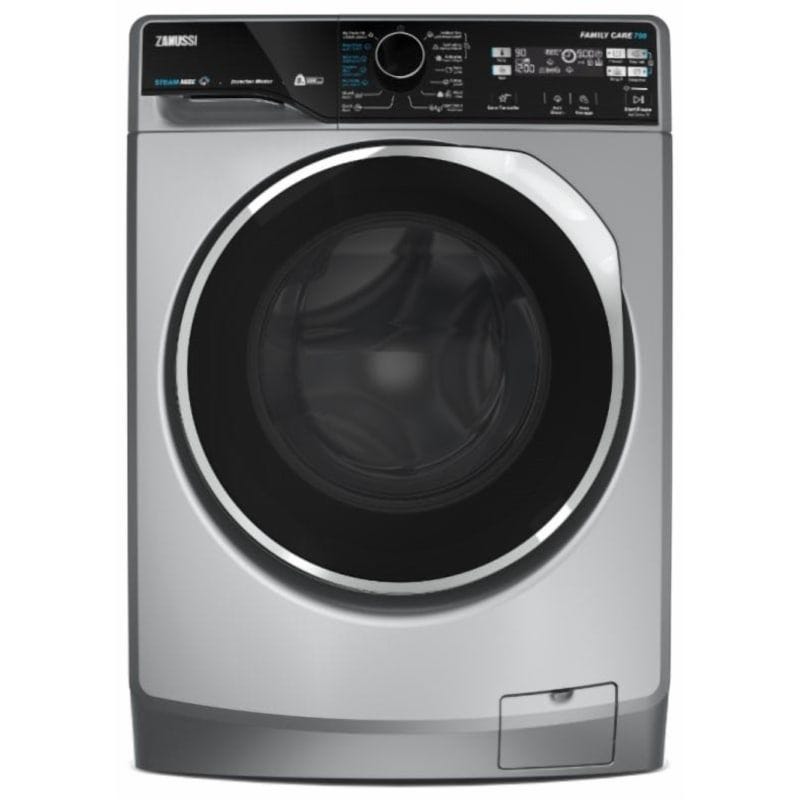 Zanussi STEAMMAX ZWF8221SL8 Digital Front Load Full Automatic Washing Machine With Inverter Technology, 8 kg, Silver - 914909458