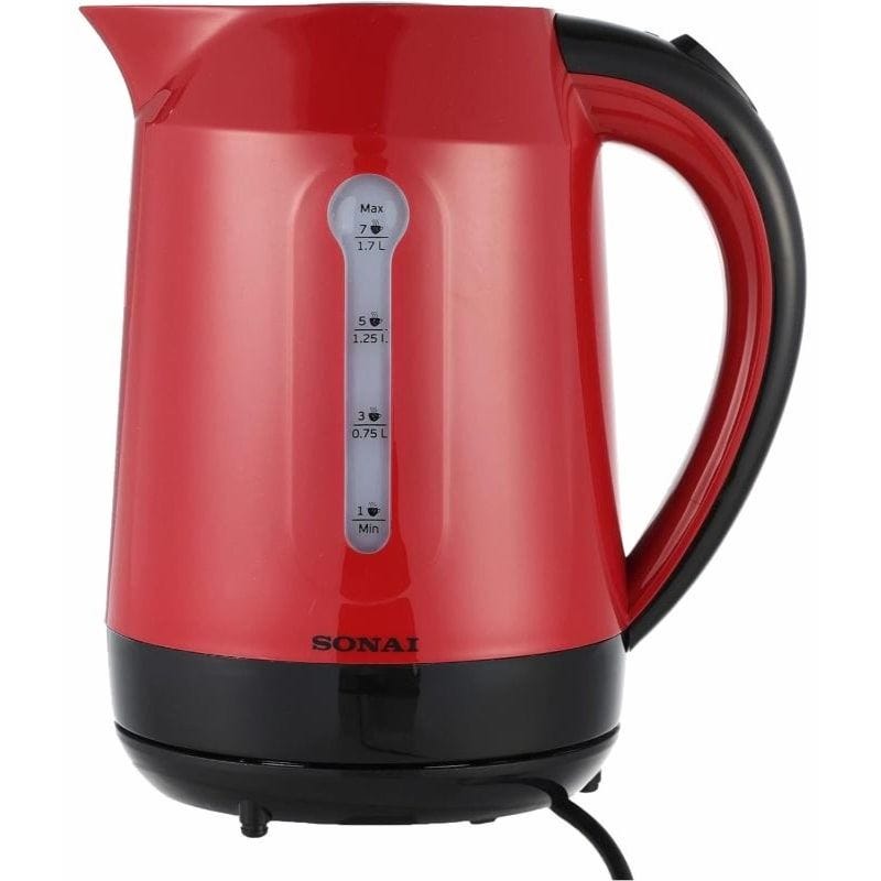 Sonai Smart Electric Kettle, 1.7 Liter, 2200 Watt, Red - MAR-3000