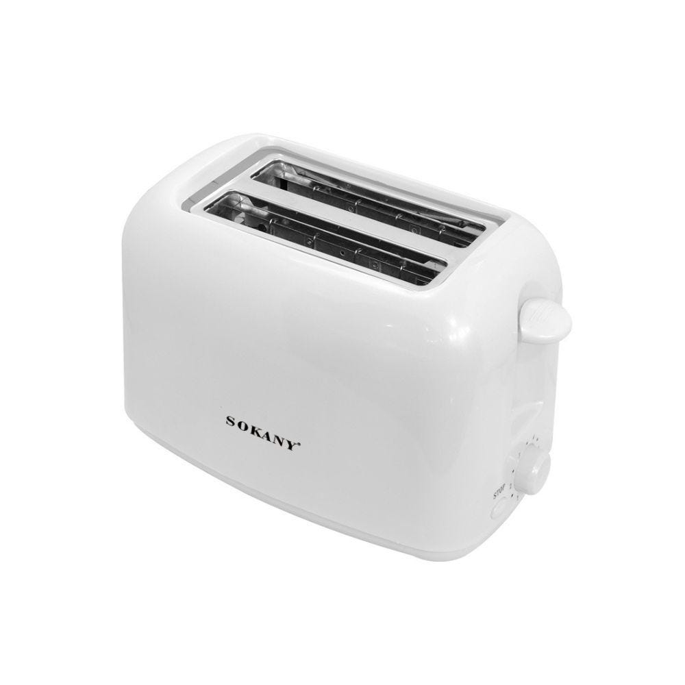 Sokany Toaster 2 Slice 700 Watt White - HJT-022
