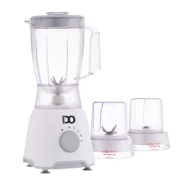 IDO Countertop Blender 1.5 Liter 600 Watt White - BLGR600-WH