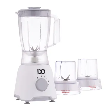 IDO Countertop Blender 1.5 Liter 600 Watt White - BLGR600-WH