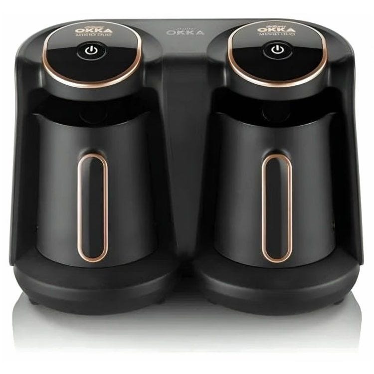 Arzum OKKA Minio Duo Turkish Coffee Maker, 880 Watt, Black Copper - OK006