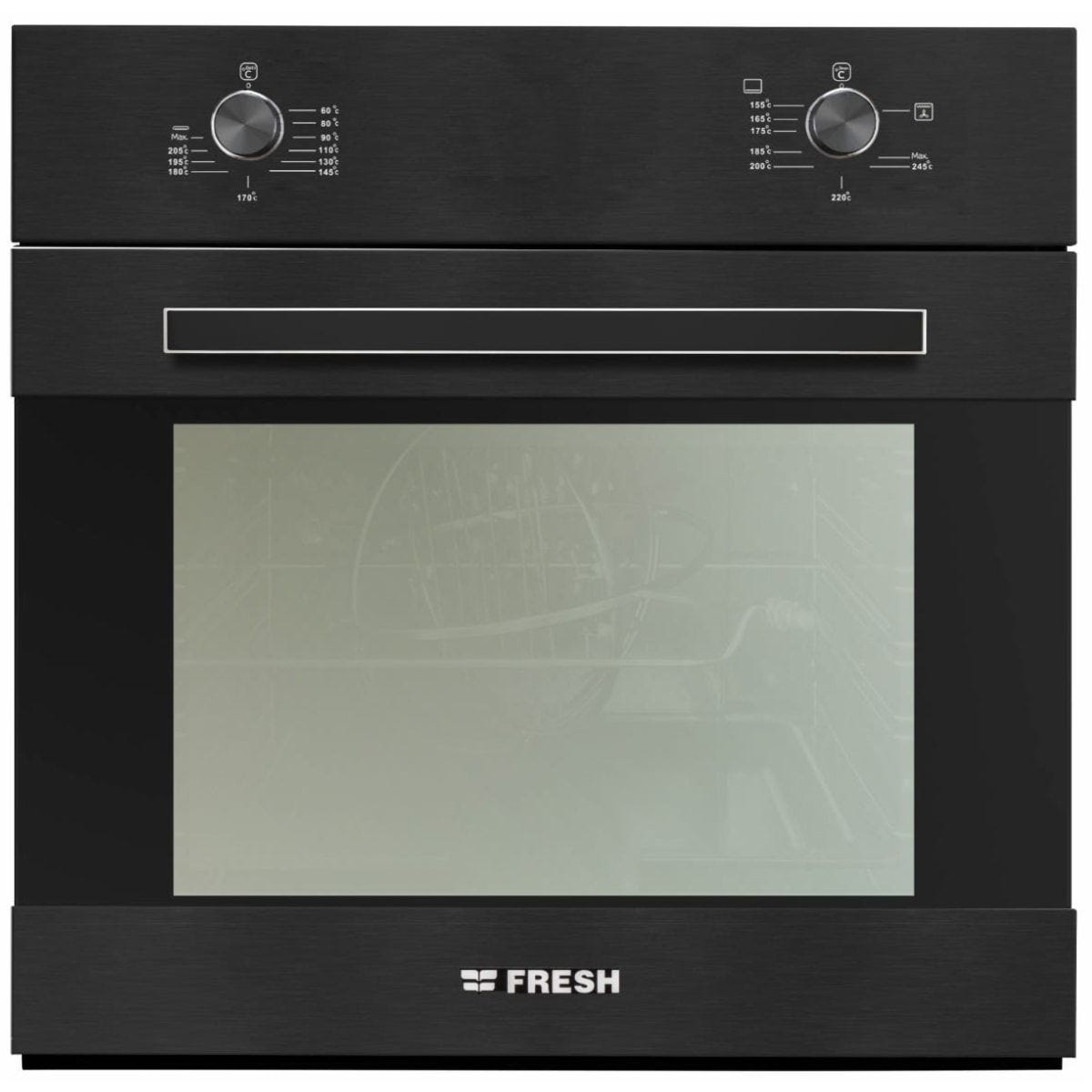 Fresh HOFR60CMB Built-In Gas Oven With Grill, 60 cm, 56 Liter, Black - Fresh-500010345