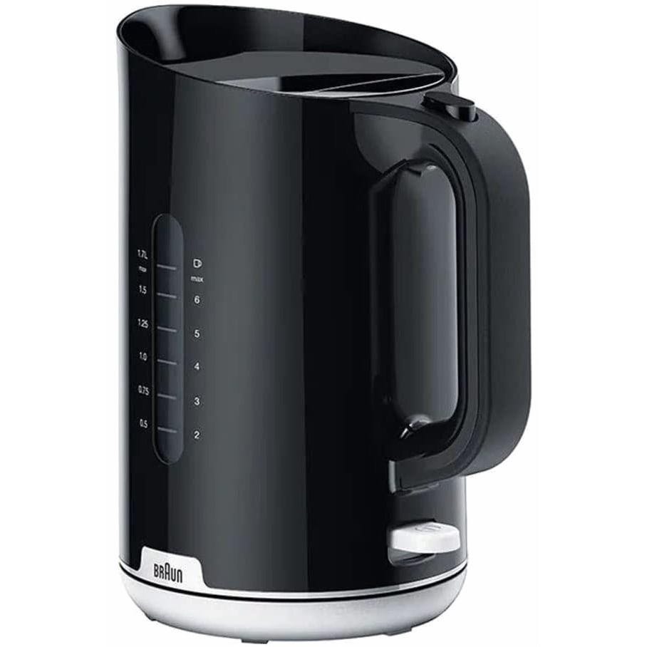 Braun Plastic Electric Kettle, 1.7 Liter, 2200 Watt, Black - WK1100BK