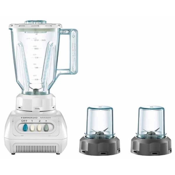 TORNADO Blender With 2 Mills, 1.5 Liter, 250 Watt, White - MX900/2