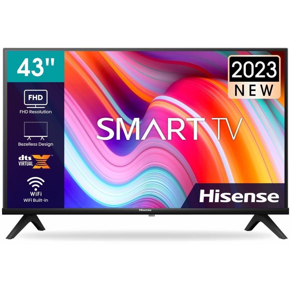شاشة تلفزيون سمارت هايسنس مقاس43 بوصه LED، بدقة FHD - موديل 43A4K