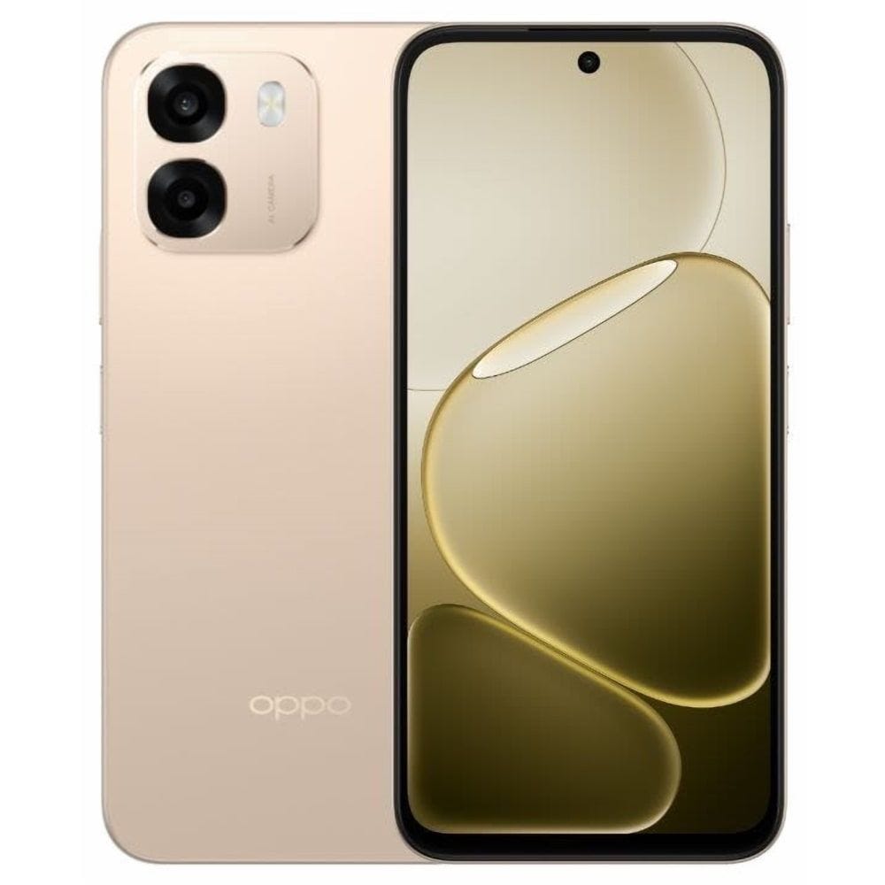 اوبو A6 بشريحتين اتصال، 128 جيجابايت، 4 جيجا رام، شبكة الجيل الرابع - ذهبي أورورا