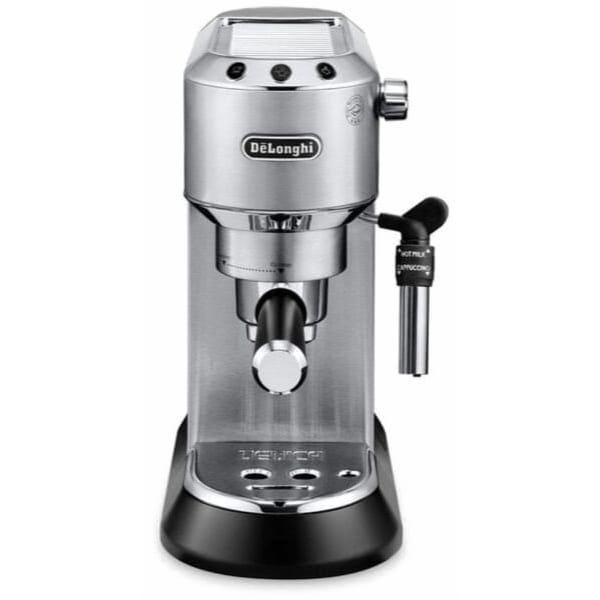 De’Longhi Dedica Style Pump Espresso Coffee Machine, 1300 Watt, Silver - EC685.M