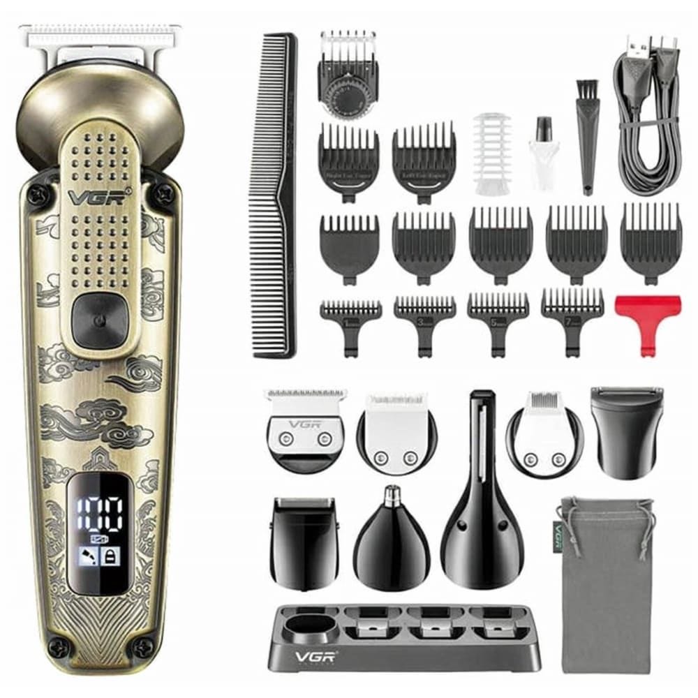 VGR Professional Rechargeable Wet and Dry Grooming Kit, Gold - V-103