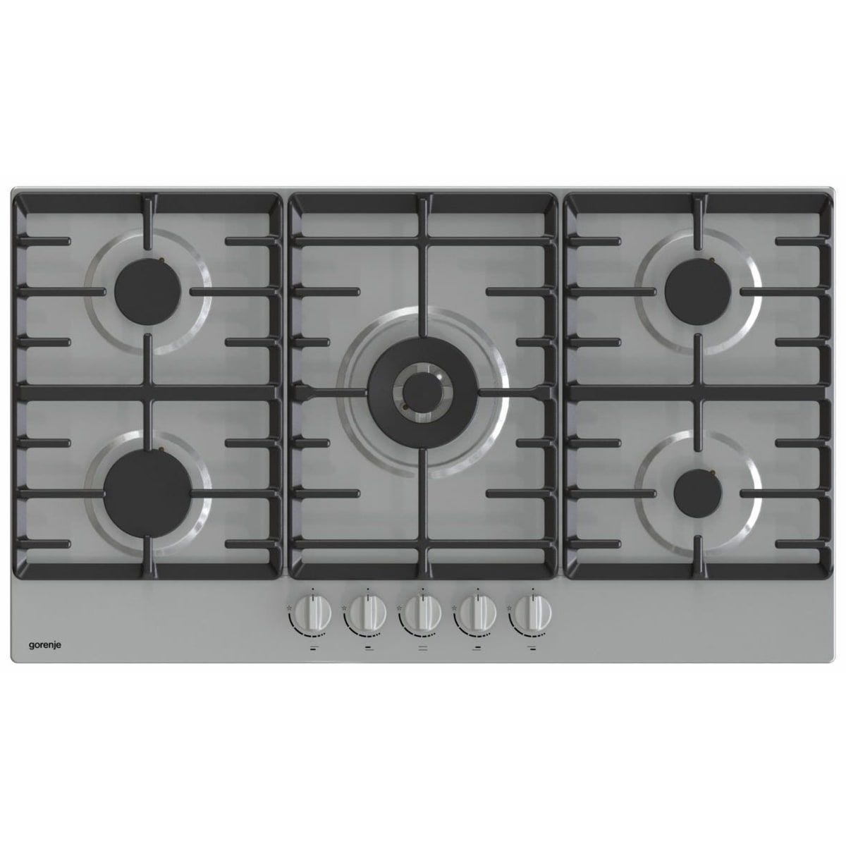 Gorenje Built In Gas Hob, 5 Burners, 90 cm, Stainless Steel - GW9C51X