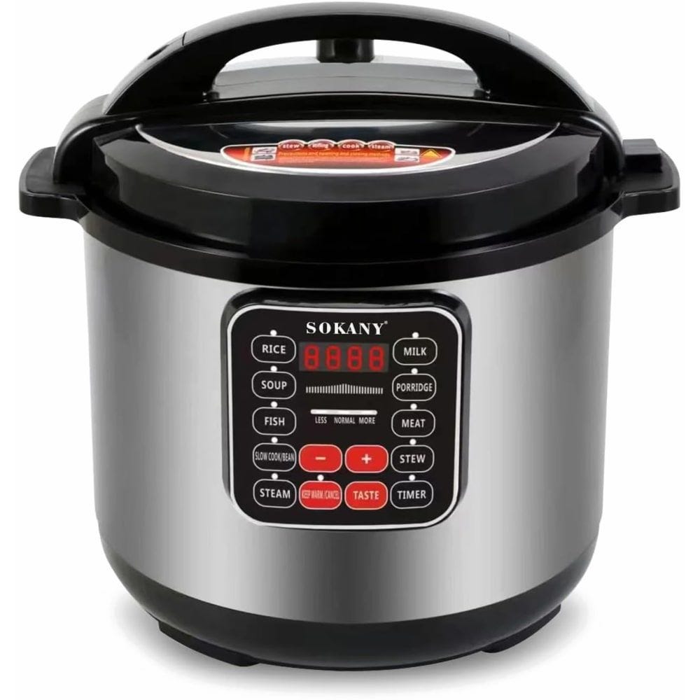 Sokany Digital Electric Pressure Cooker, 1600 Watt, 11 Liter, Silver - SK-2405