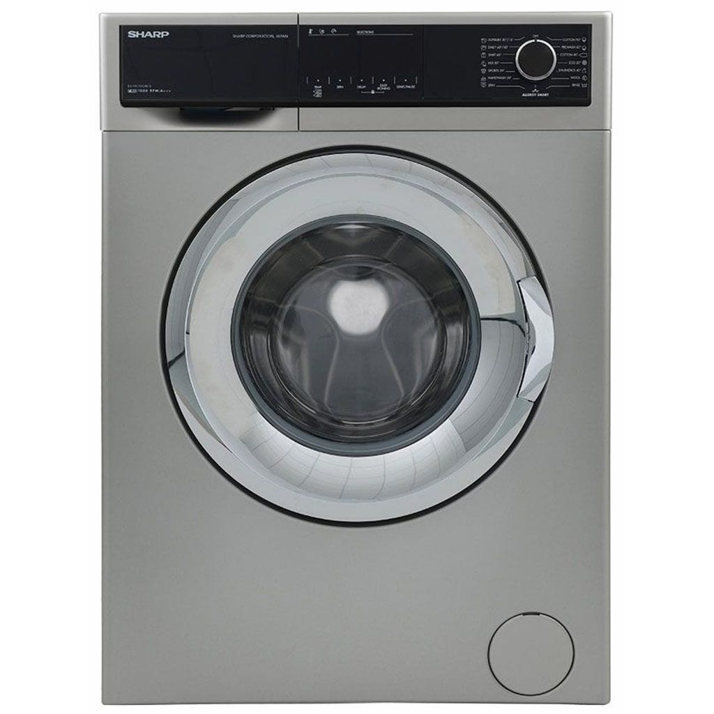 Sharp Front Load Full Automatic Washing Machine, 7 kg, Silver - ES-FP710CXE-S