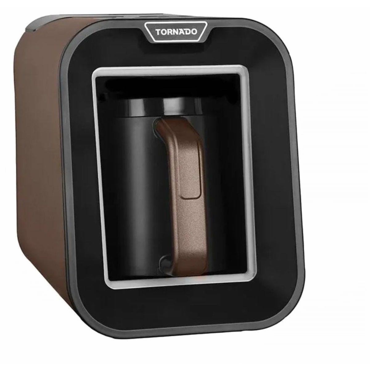 TORNADO Automatic Turkish Coffee Maker 330Ml 735 Watt Water Tank Brown Black - TCME-100S-PRO