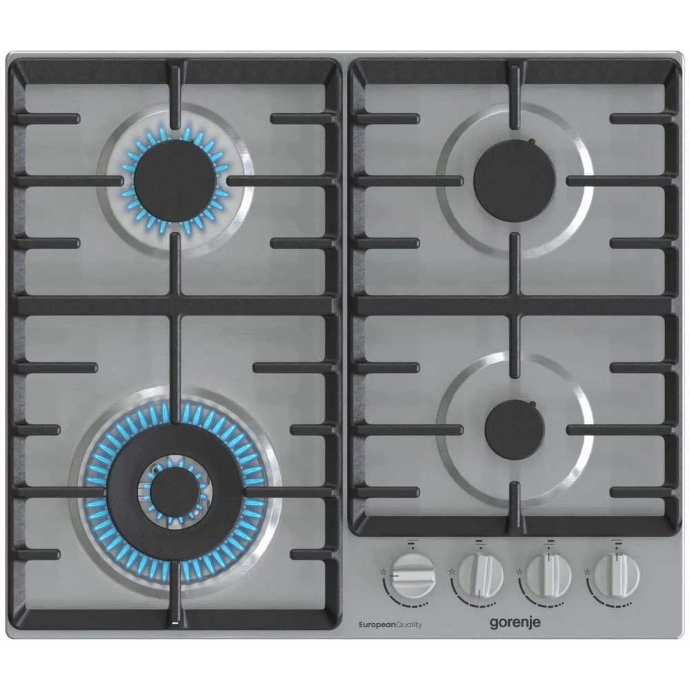 Gorenje Built In Gas Hob, 4 Burners, 60 cm, Stainless Steel - GW642X