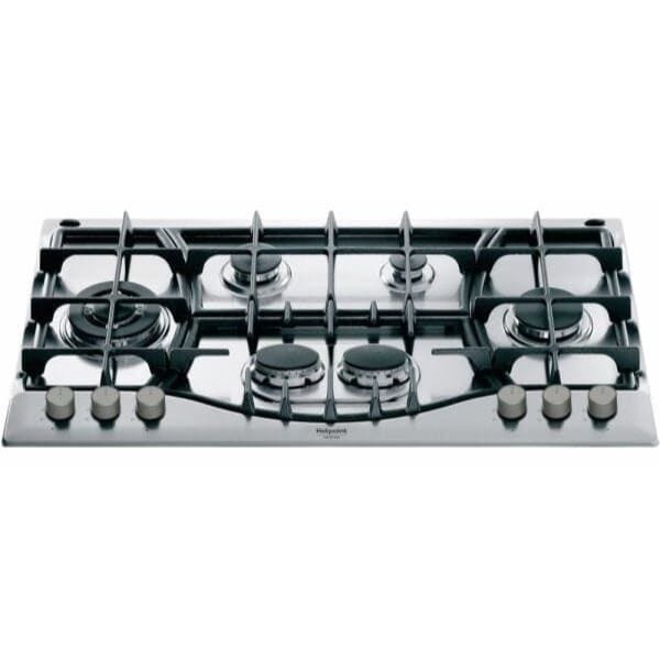 Ariston Built In Gas Hob 6 Burners 90 Cm Silver - PHN 961 TS/IX/A